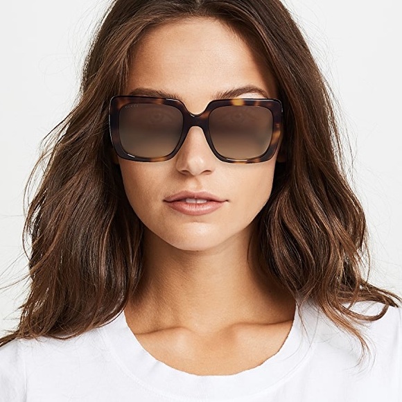 NEW GUCCI GG0418S 003 HAVANA BROWN SUNGLASSES GUCCI - Picture 10 of 14